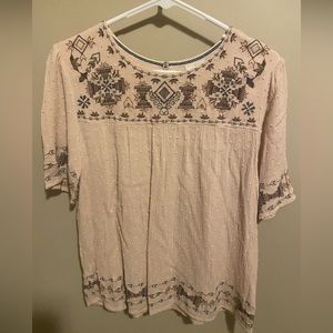 Embroidered Detailing Top